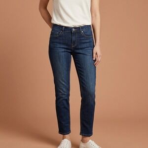 White House Black Market Blanc Slim Ankle Blue Jeans Women 2R